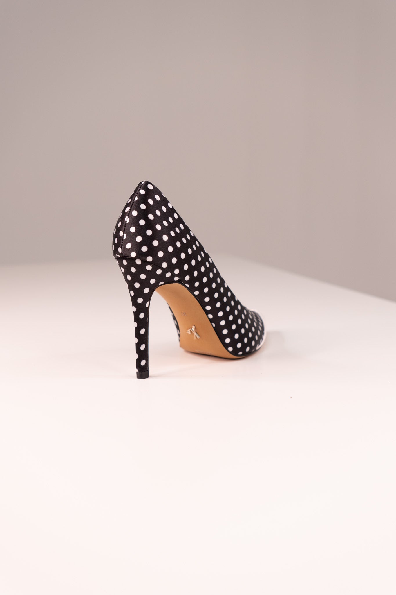 Love Laura Polka Dot Heel In Monochrome