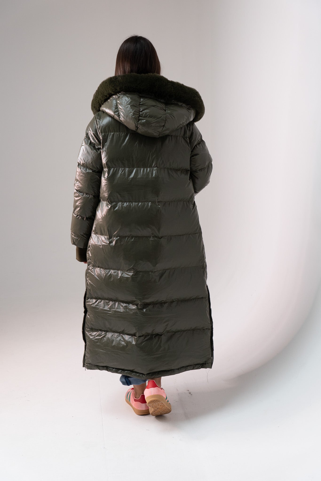 Love Laura Puffa Coat In Khaki