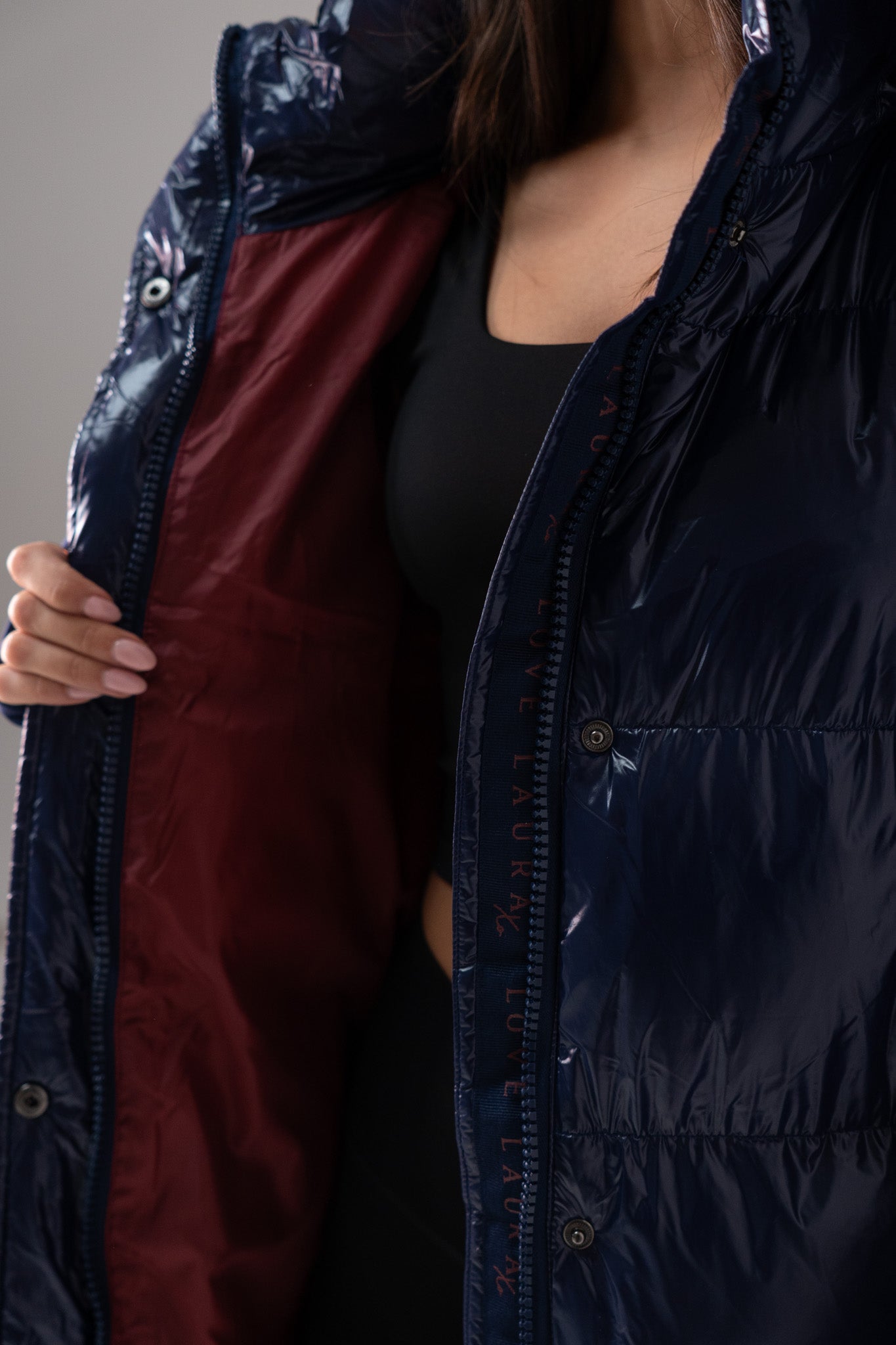 Love Laura Puffa Coat In Navy