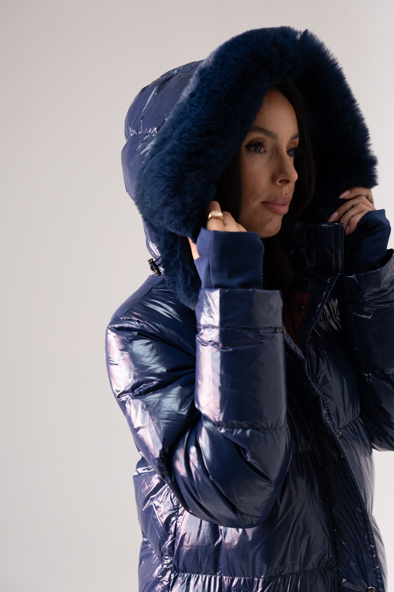 Love Laura Puffa Coat In Navy