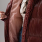 Love Laura Puffa Coat In Burgundy Rose