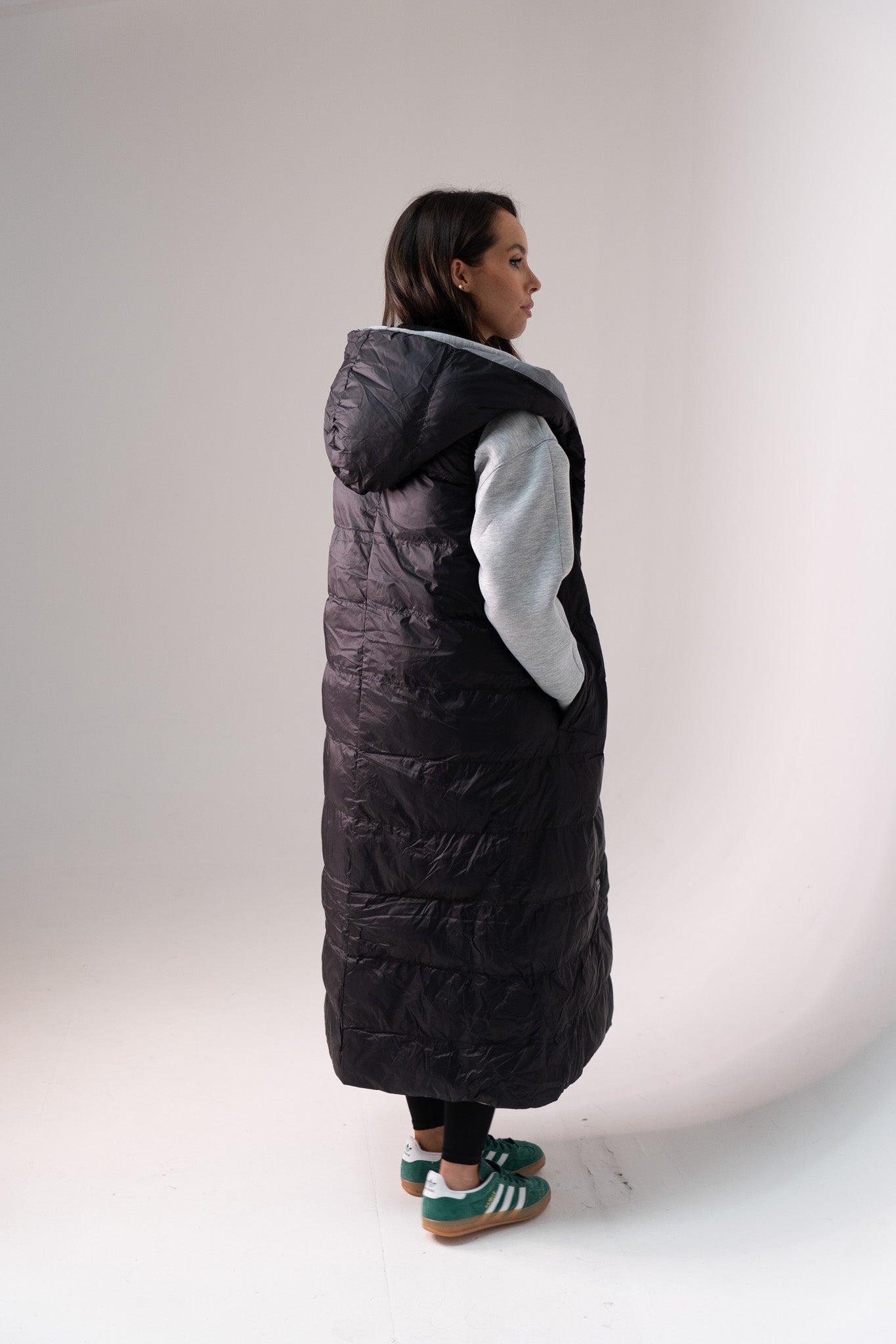 Love Laura Reversible Gilet In Black & Grey