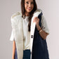 Love Laura Reversible Gilet In Navy & Cream