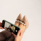 Love Laura Pearl Detail Heel In Nude