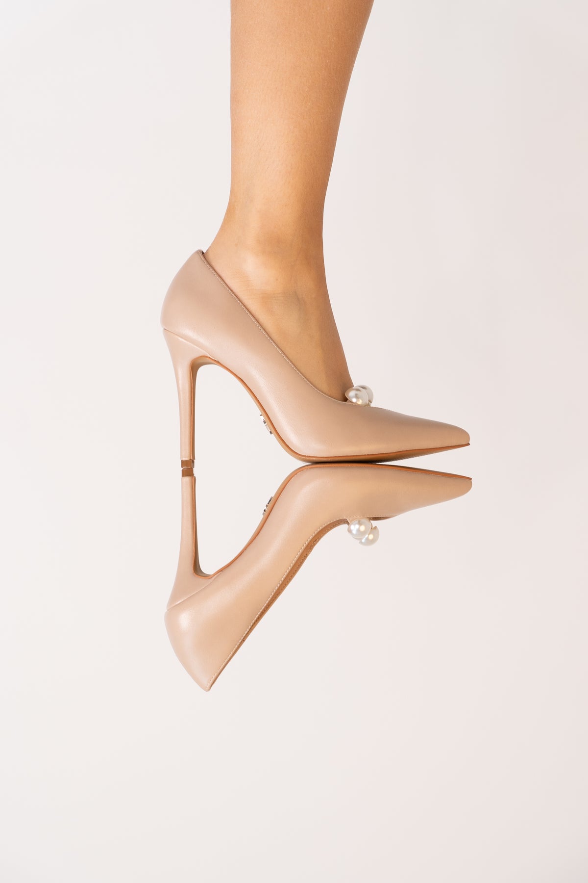 Love Laura Pearl Detail Heel In Nude