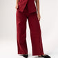 Love Laura Straight Leg Jeans In Burgundy
