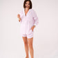 Love Laura Pyjama Top In Lilac Stripe
