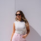 Love Laura Sleeveless Base Top In Grey Marl