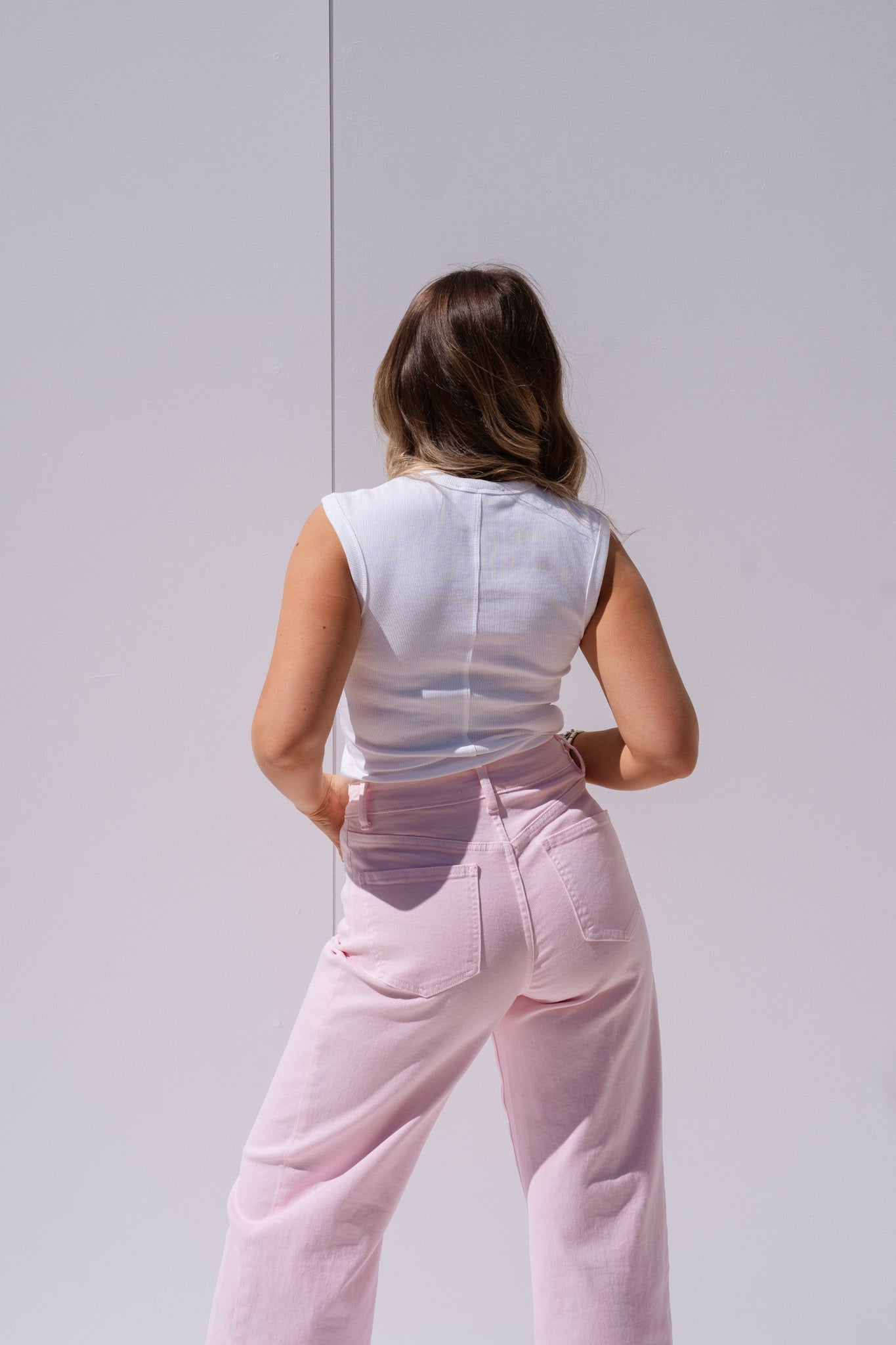 Love Laura Sleeveless Base Top In White