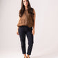 Love Laura Sleeveless Bomber Jacket In Tan