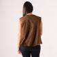 Love Laura Sleeveless Bomber Jacket In Tan