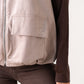 Love Laura Sleeveless Bomber Jacket In Soft Heather