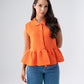 Love Laura Peplum Sleeveless Knit In Orange