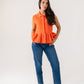 Love Laura Peplum Sleeveless Knit In Orange