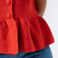 Love Laura Peplum Sleeveless Knit In Red