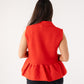 Love Laura Peplum Sleeveless Knit In Red