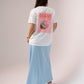 Love Laura Slip Skirt In Powder Blue