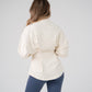 Love Laura Belted Leisure Jacket In Cream