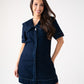 Love Laura Statement Collar Dress In Dark Wash