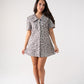 Love Laura Statement Collar Dress In Leopard Print