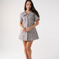 Love Laura Statement Collar Dress In Leopard Print