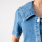Love Laura Statement Collar Dress In Mid Wash