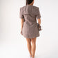 Love Laura Statement Collar Dress In Mocha