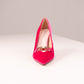 Love Laura Statement Heel In Pink Velvet