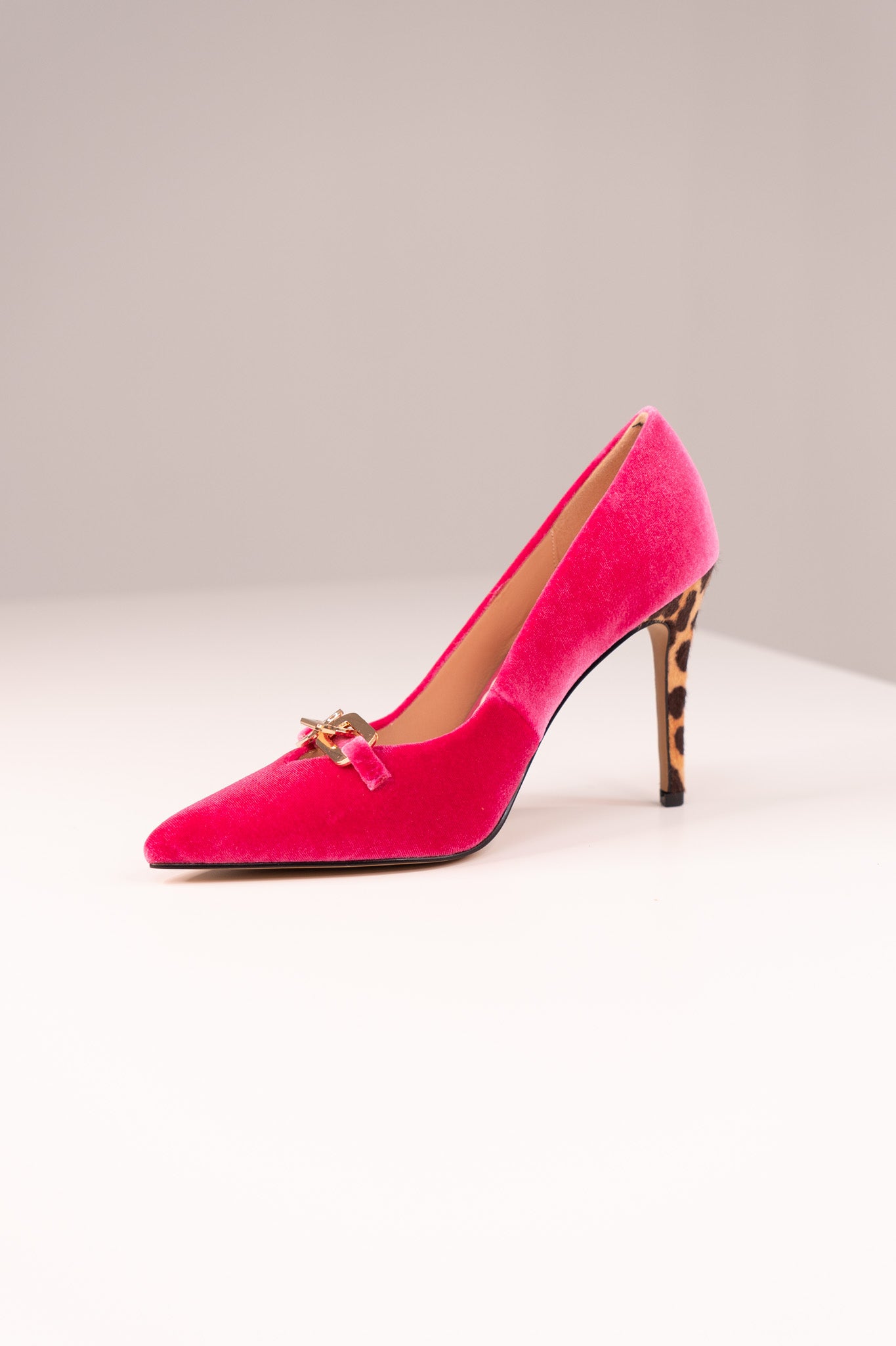 Love Laura Statement Heel In Pink Velvet