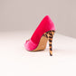 Love Laura Statement Heel In Pink Velvet