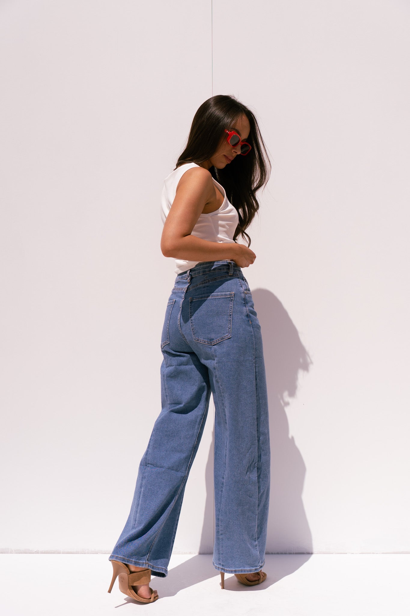 Love Laura Barrell Jeans In Mid Wash