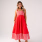 Love Laura Stripe Midi Dress In Red