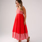 Love Laura Stripe Midi Dress In Red