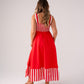 Love Laura Stripe Midi Dress In Red
