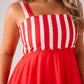 Love Laura Stripe Midi Dress In Red