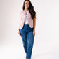 Love Laura Faux Suede Waistcoat In Pink