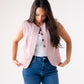 Love Laura Faux Suede Waistcoat In Pink