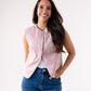 Love Laura Faux Suede Waistcoat In Pink