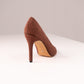 Love Laura Textured Heel In Chocolate