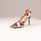 Love Laura Textured Heel In Cow Print