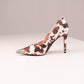 Love Laura Textured Heel In Cow Print
