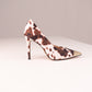 Love Laura Textured Heel In Cow Print