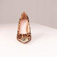 Love Laura Textured Heel In Leopard Print