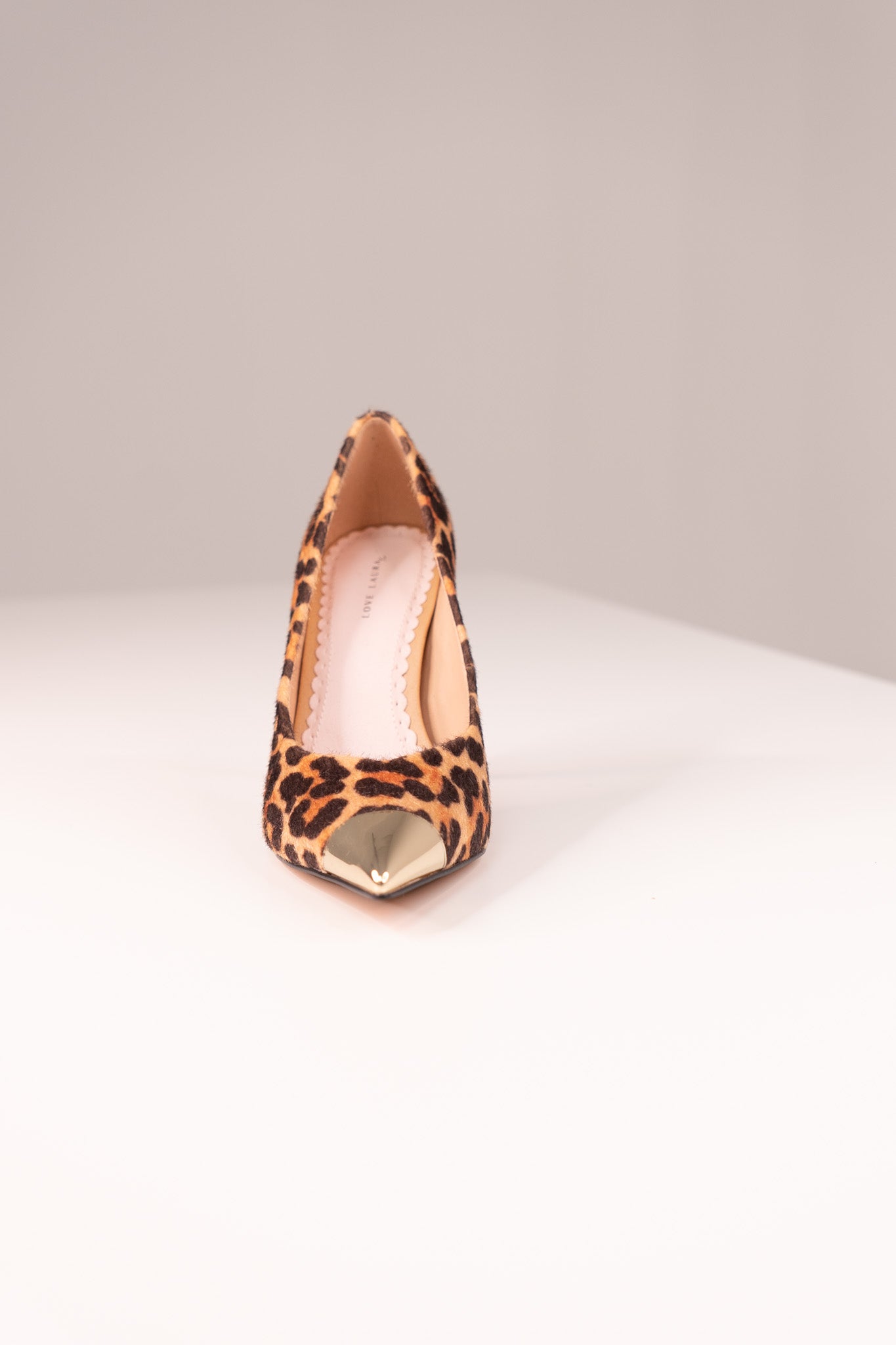 Love Laura Textured Heel In Leopard Print