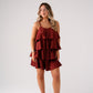 Love Laura Tiered Mini Dress In Bronze