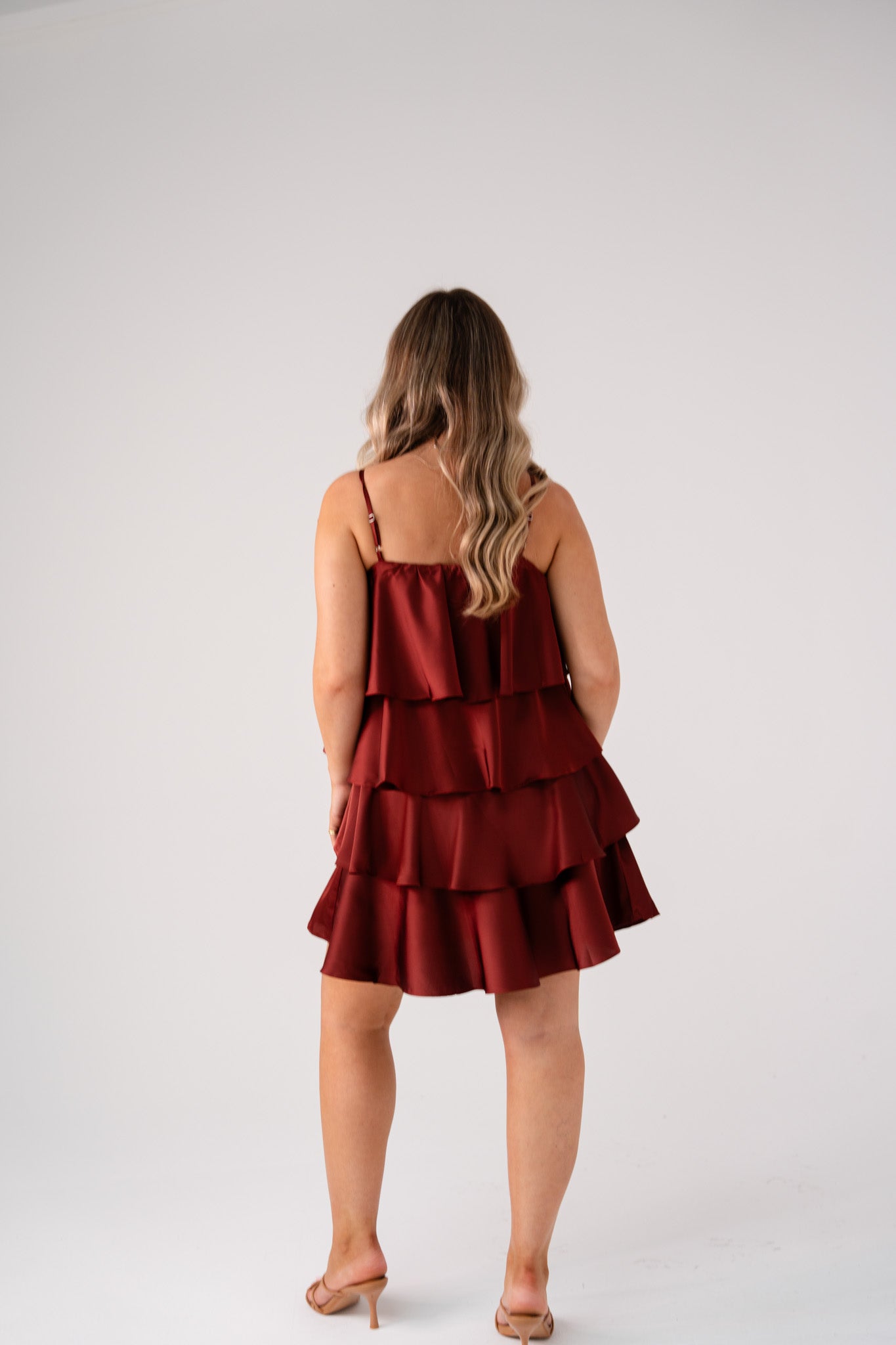 Love Laura Tiered Mini Dress In Bronze