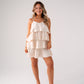 Love Laura Tiered Mini Dress In Cream
