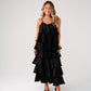 Love Laura Tiered Midi Dress In Black