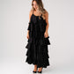 Love Laura Tiered Midi Dress In Black