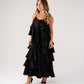 Love Laura Tiered Midi Dress In Black